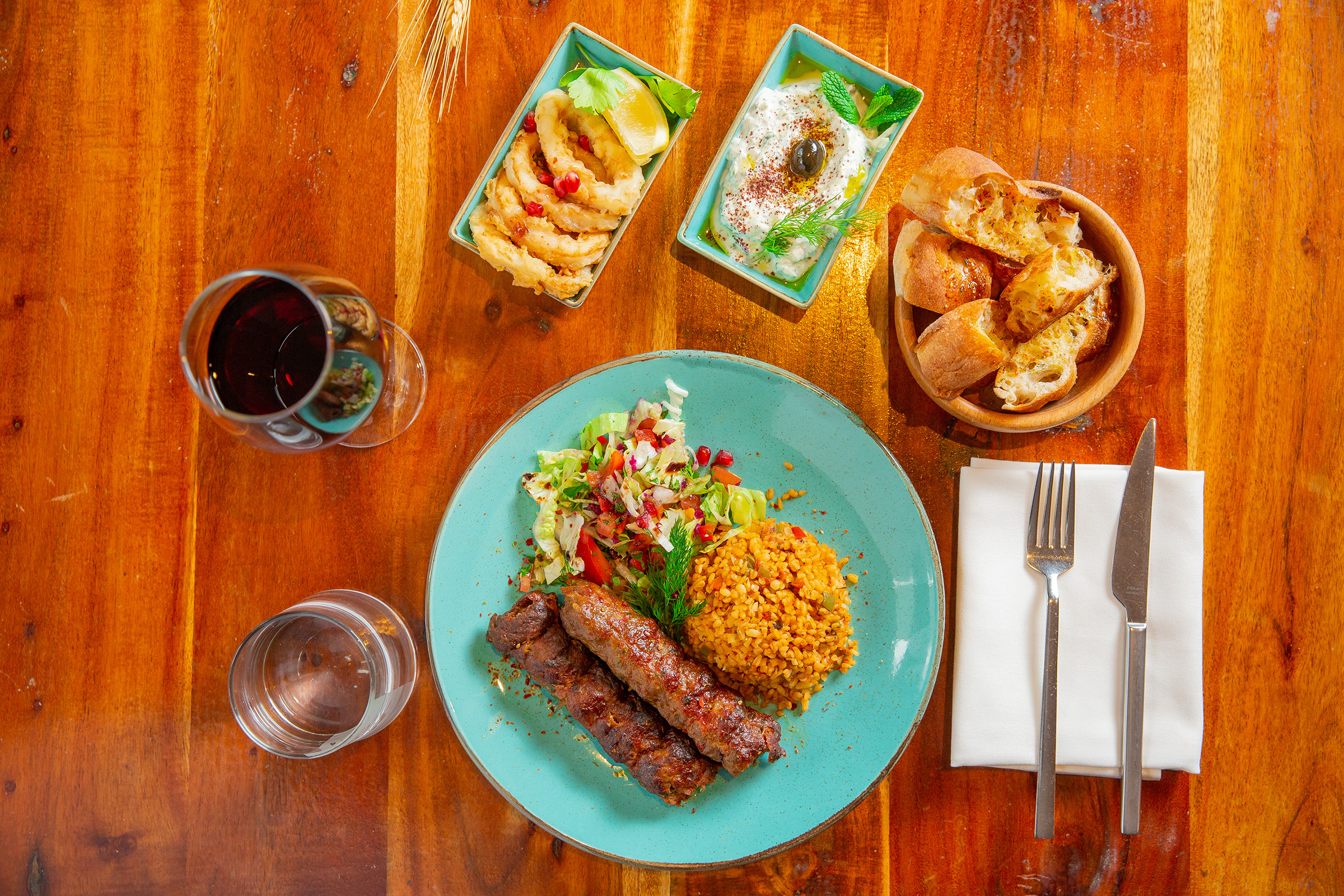 Ekin Menu Lamb Kofte Kalamar Cacik