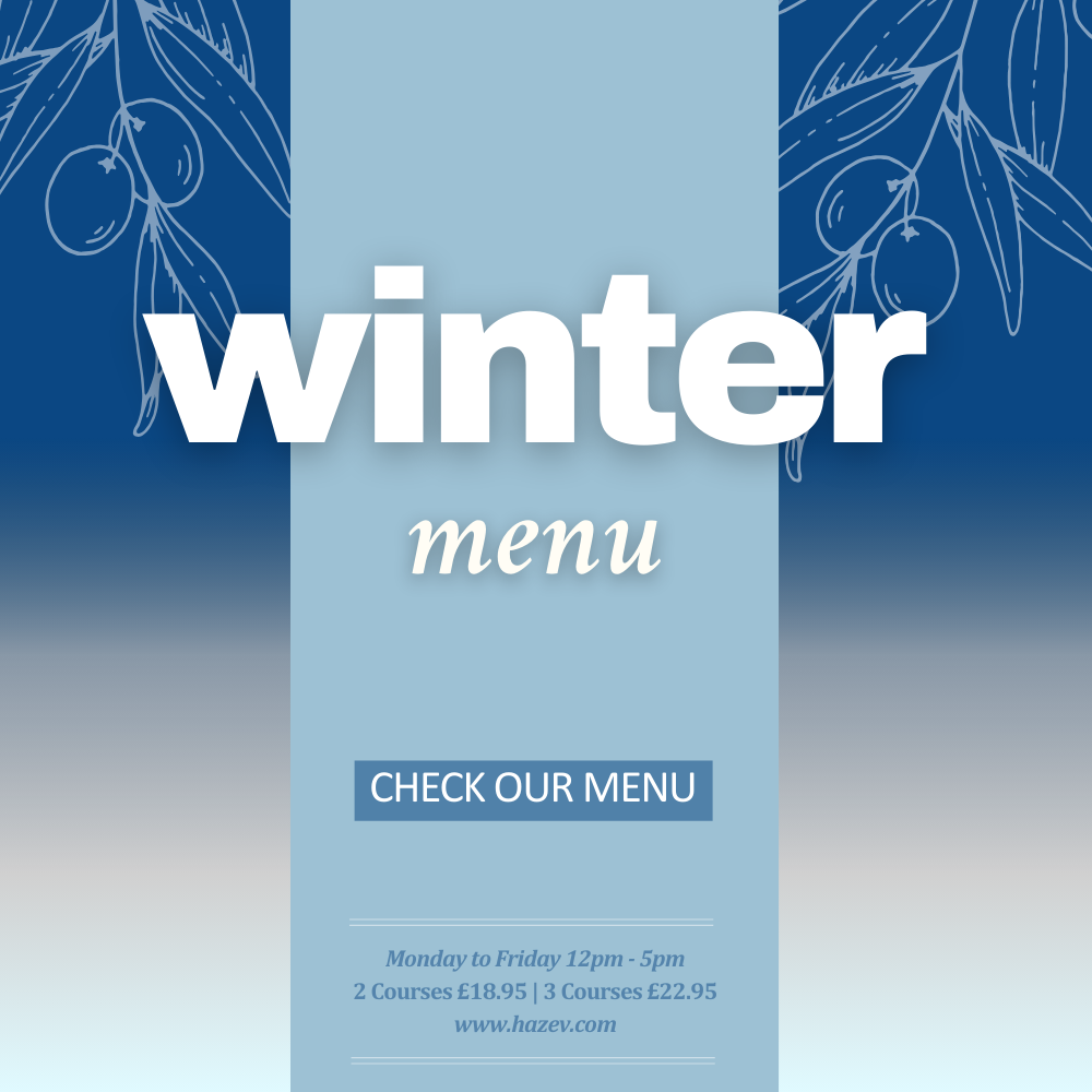 Hazev Restaurant Winter Menu Pop Up